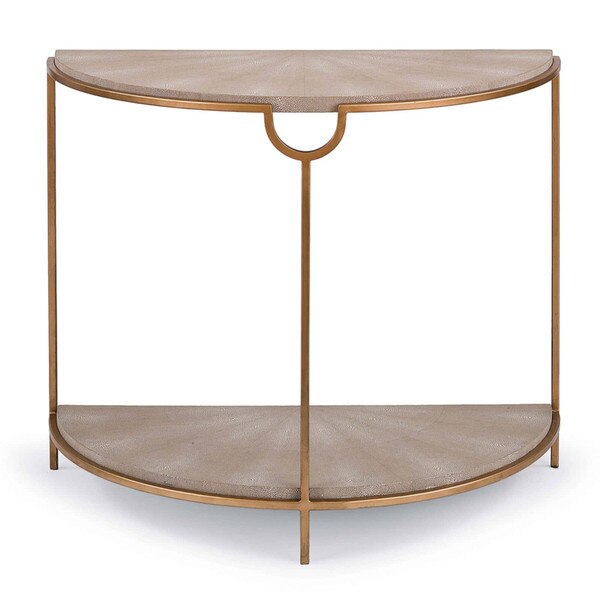 Vogue Shagreen Demilune Console